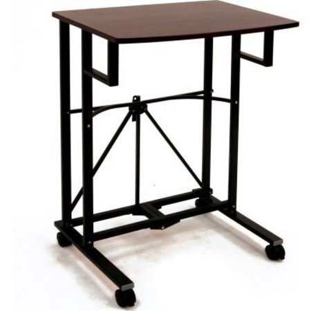 ORIGAMI RACK Origami Collapsible Laptop Trolley, Wood Top, Black RDP-01